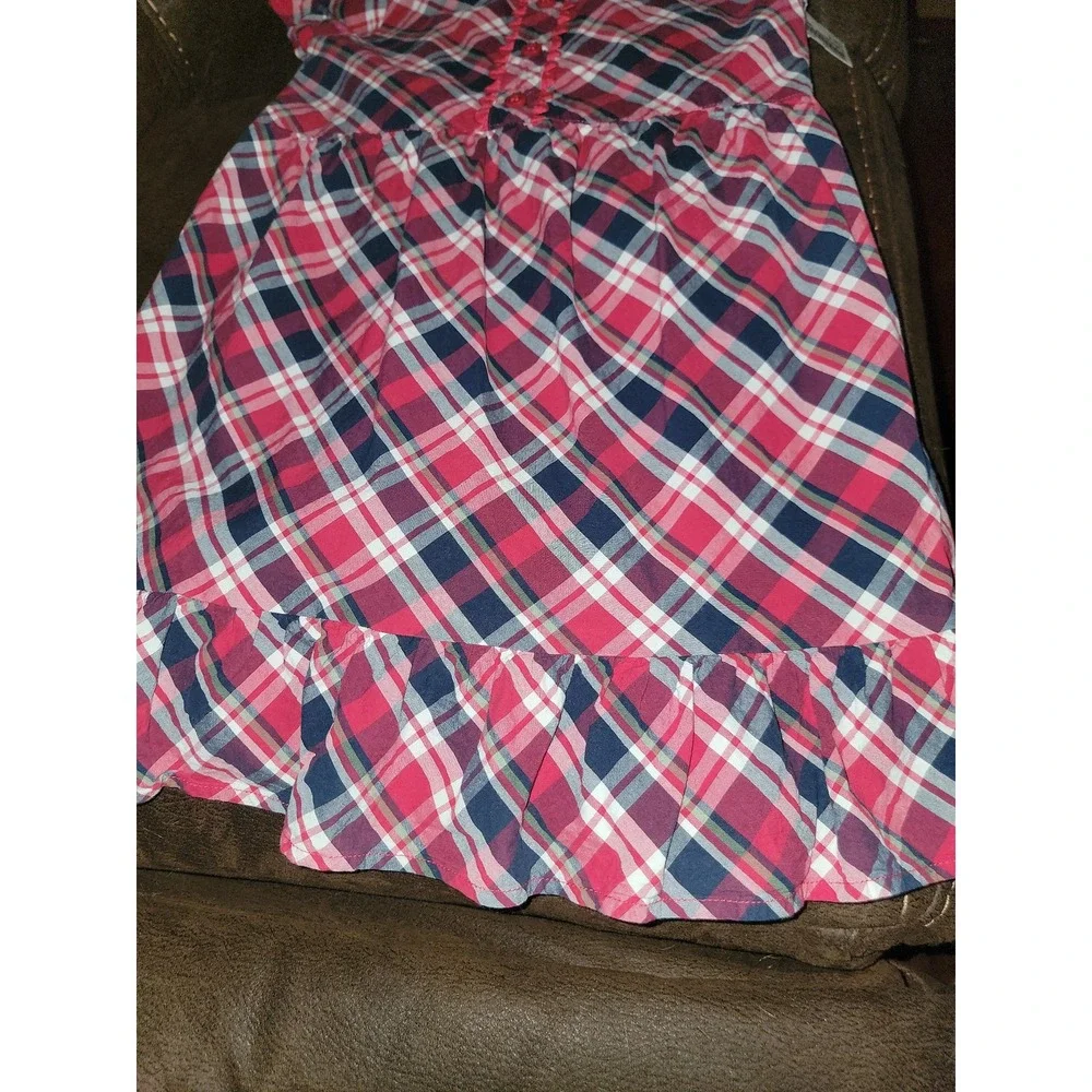 Gymboree classroom cutie plaid apple dress size 8 back‎ to school